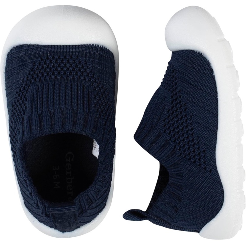 NWT Baby Boy/Girl Navy Stretchy Knit Slip-On Sneaker